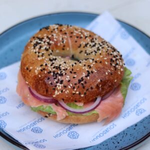Sourdough Salmon Bagel ( Available From 10 AM)