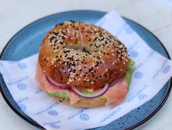 Sourdough Salmon Bagel ( Available From 10 AM)
