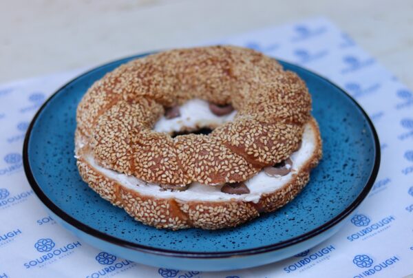 Turkish Simit Labna & Olives