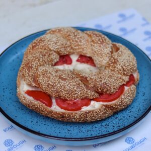 Turkish Simit White Cheese & Tomatoes