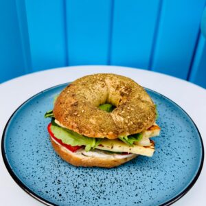 Sourdough Bagel Halloum Sandwich. ( Available At 10:30 Am )