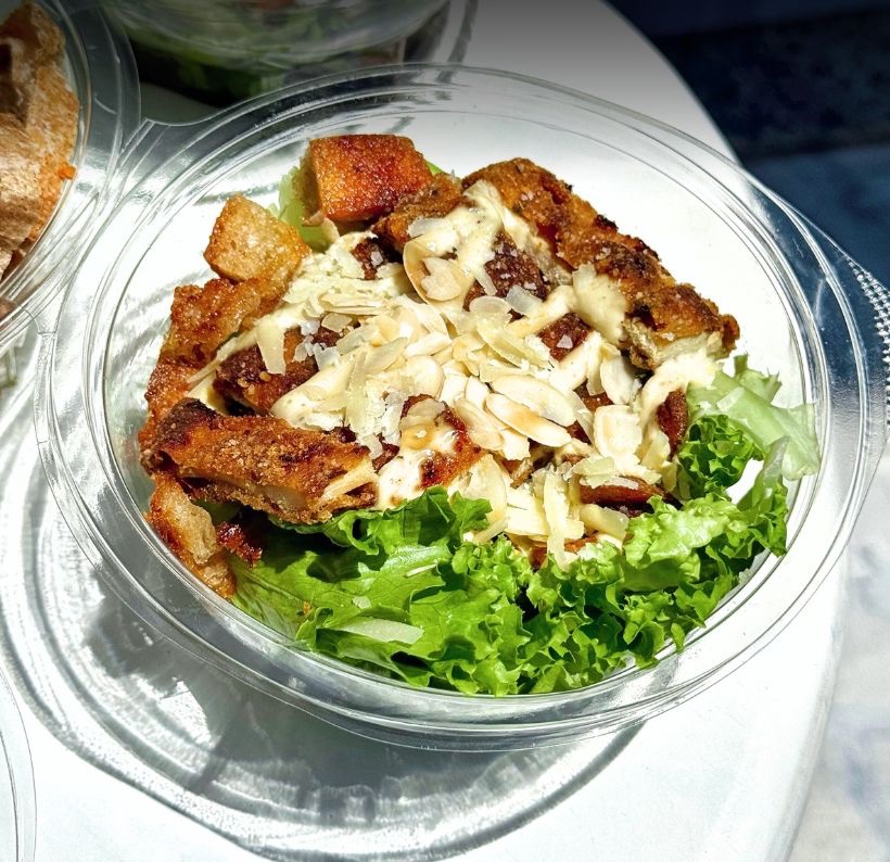 Schnitzel Caesar Salad