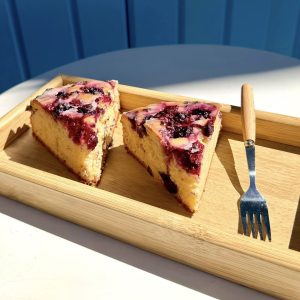 Blueberry & Raspberry Yogurt Cake